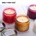 Decorative scented candle in a patterned glass jar with a lid – 4 colors