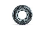   2 Giant Tire inflatable swim rings with tire tread pattern, 61 cm