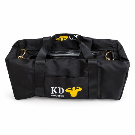 KD Sports Black Sports Bag with a Separate Side Pocket