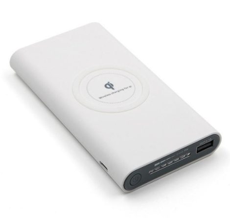 8000 Mah mah os qi powerbank fehér