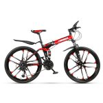   AMIN 686 hegyi kerékpár piros-fekete hagyományos küllős kivitel (Összecsukható) 