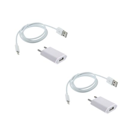 2 az 1-ben töltő szett – 2 db EU adapter + 2 db 2 méteres Lightning kábel Apple készülékekhez
