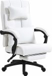   Dowinx Vezetői szék, fehér - Lábtartóval, állítható derék- és fejtámasszal