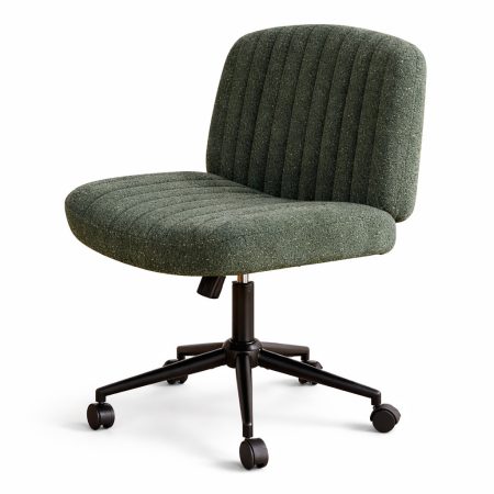 Dowinx széles ülőfelületű állítható forgószék, sötét zöld