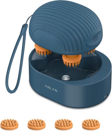 ANLAN relax fejbőrmasszírozó – vezeték nélküli, vízálló, 4 masszázsfejjel