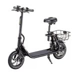 Elektromos Roller levehető üléssel, kosárral - Fekete