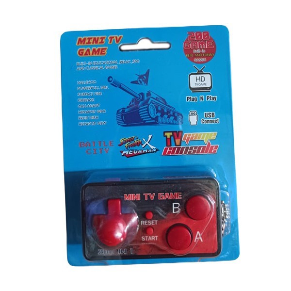 ThumbsUp Plug & Play Retro 200-in-1 Handheld TV Games Controller- Blue