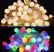 Karácsonyi fények LED-es több színű (10 db gömb)