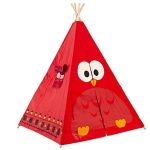 Gyerek sátor - Piros, bagoly mintával