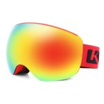   Kutook X-Treme Síszemüveg/Snowboard szemüveg - Dupla rétegű piros UV lencse
