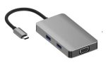   Qhou USB C -> USB 3.0, USB 2.0, VGA, SD és TF kártya,HDTV átalakító