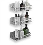 3 szintes alumínium fürdőszobai sarokpolc