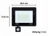 50 W Outdoor LED Floodlight with Motion and Twilight Sensors, IP66