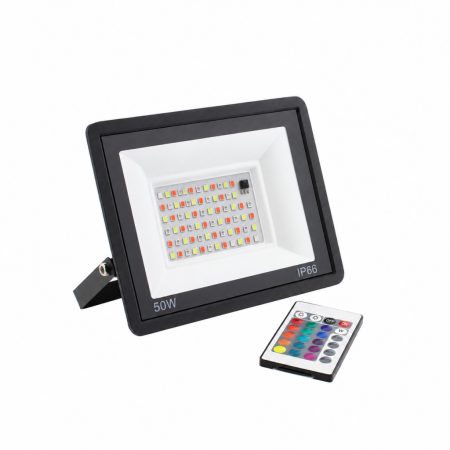 50 W RGB LED Floodlight with Remote Control, IP66
