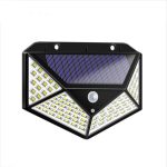   Napelemes négyoldalas fali mozgásérzékelős lámpa – 100 LED