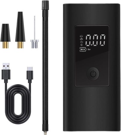 Battery-powered digital mini compressor, 80 W, with USB-C charging Battery-powered digital mini compressor, 80 W, with USB-C charging