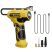 Battery-powered portable air compressor with digital display – 150 PSI, automatic shut-off, LED light Battery-powered portable air compressor with digital display – 150 PSI, automatic shut-off, LED light