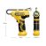 Battery-powered portable air compressor with digital display – 150 PSI, automatic shut-off, LED light Battery-powered portable air compressor with digital display – 150 PSI, automatic shut-off, LED light