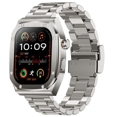 Z17 Max okosóra, ezüst - Bluetooth-hívás funkcióval, pulzusmérővel, lépésszámlálóval, alváskövetéssel