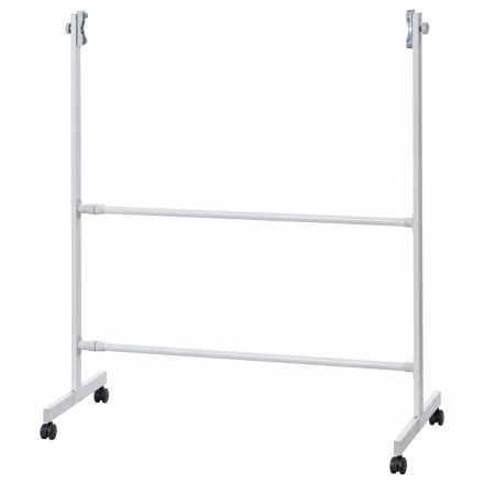 Universal, double-braced, rolling table stand with adjustable mounting