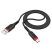 HOCO X59 Victory USB-A–USB-C adat- és töltőkábel, 1 m, fekete