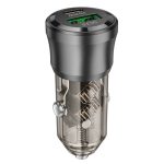   Borofone BZ25 Journey 38 W USB-A/USB-C autós töltő + 1 m USB-C–USB-C kábel, fekete