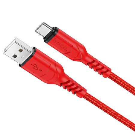 HOCO X59 Victory USB-A–USB-C adat- és töltőkábel, 2 m, piros
